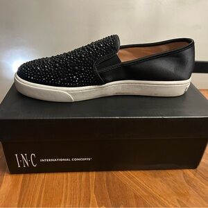 INC International Concepts Women's Black Beaded Sneakers